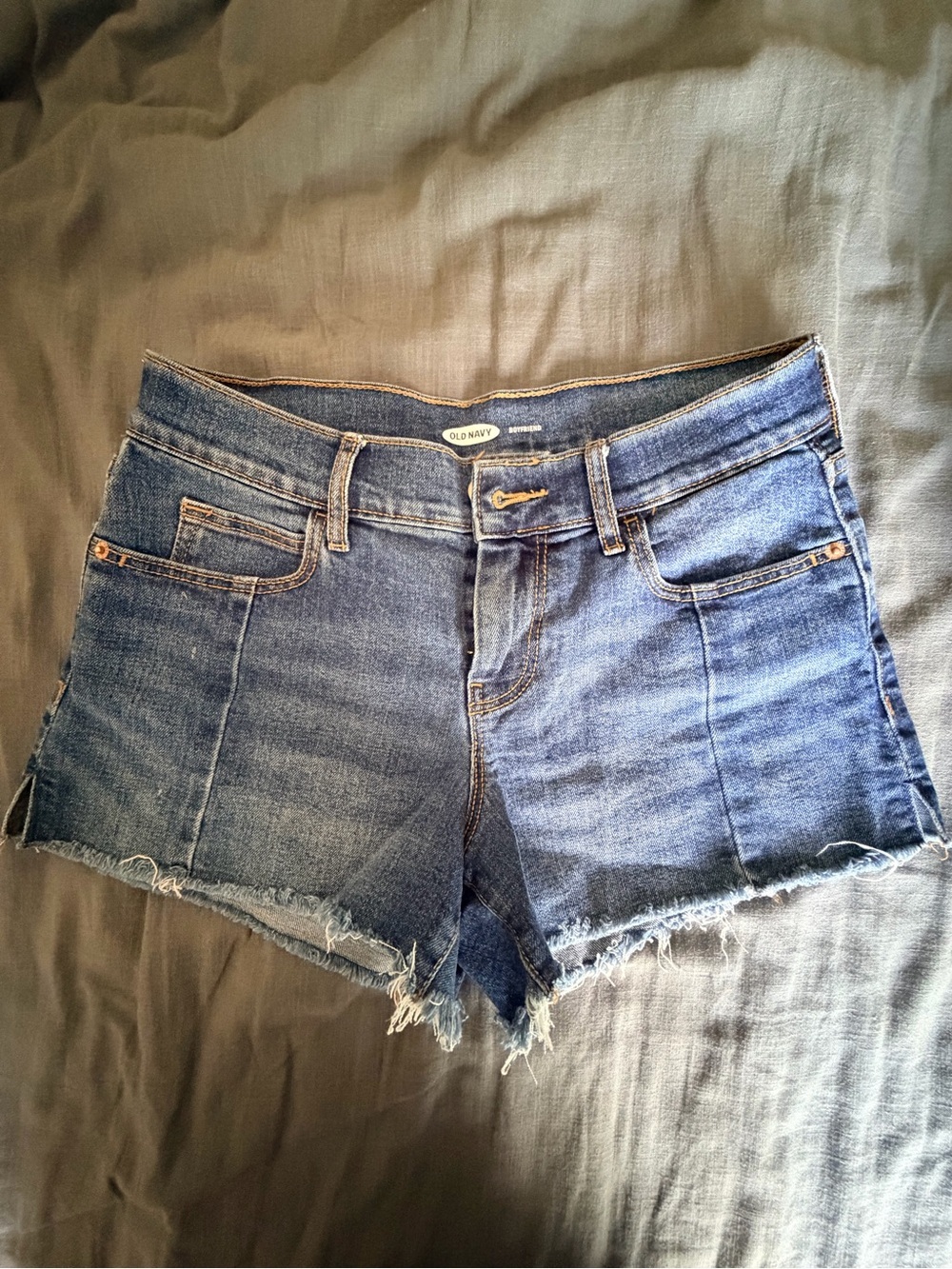 Old Navy Blue Denim Frayed Cutoff Shorts